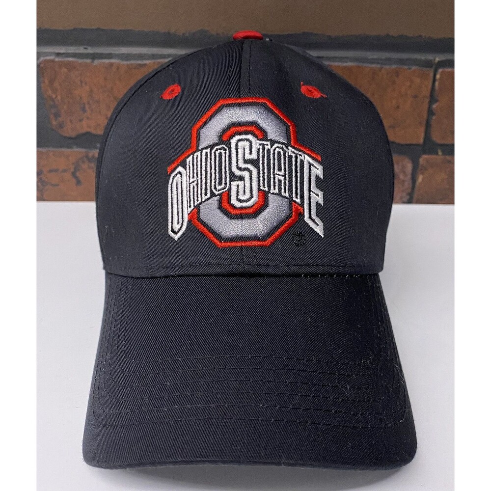 Ohio State Buckeyes Hat Cap Mens Strap Back Black Captivating Headgear